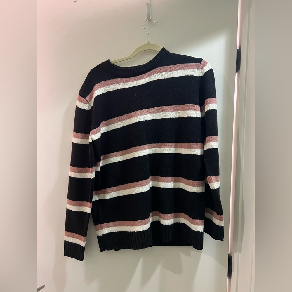 Stripe crewneck sweater - one size